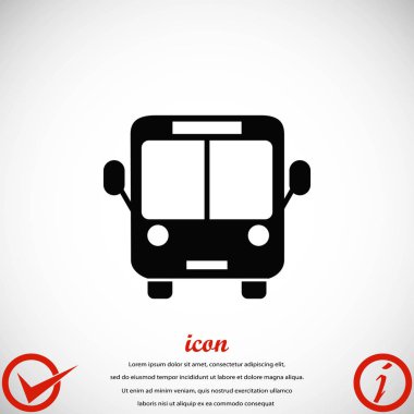 otobüs simge vektör