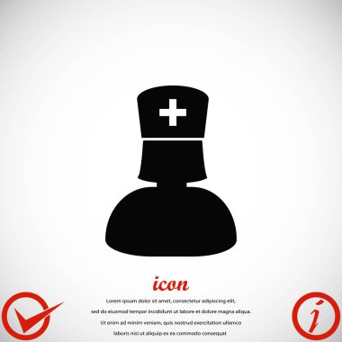 Hemşire simge vektör