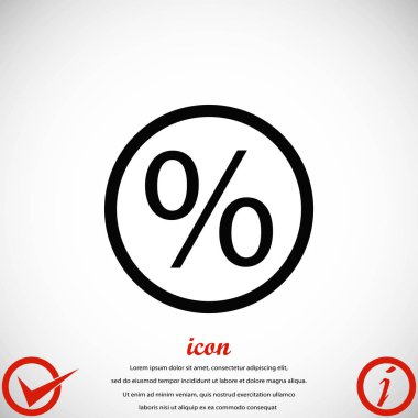 yüzde simge vektör