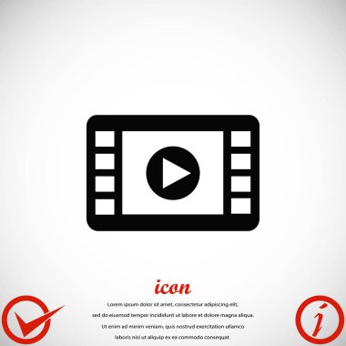 film film şeridi vektör simgesi