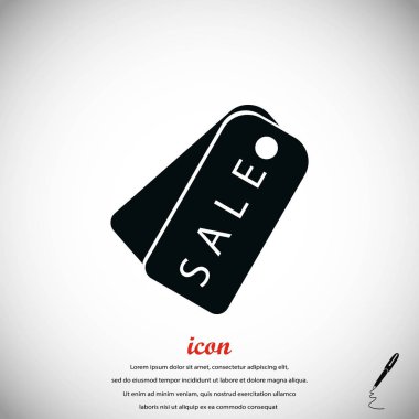 Satılık bir ses etiketi simgesi, vektör