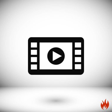 film film şeridi vektör simgesi