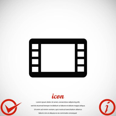 film film şeridi vektör simgesi
