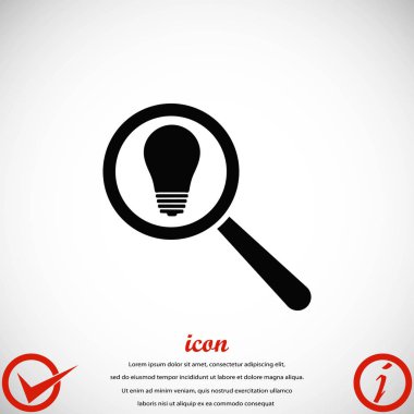 mikroskop ve ampul simgesi