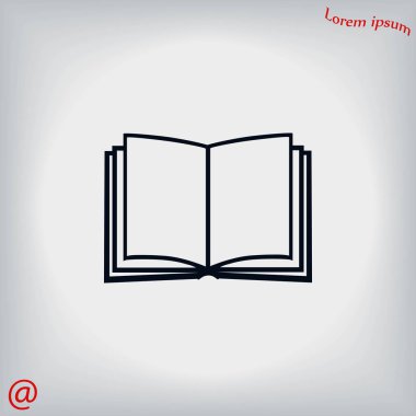 kitap simgesi beyaz arkaplanda izole edildi