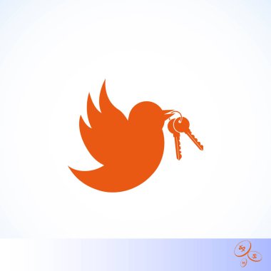  Tuşları simgesi olan kuş