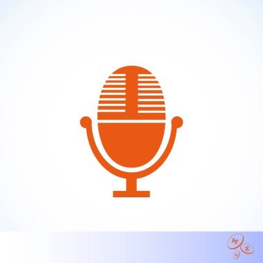 vektör mikrofon simgesi