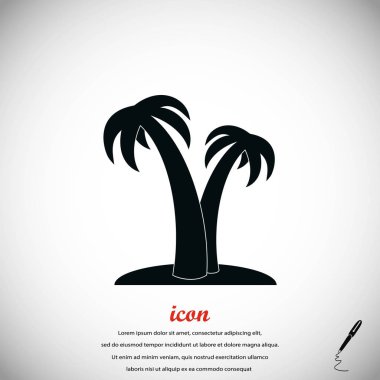 Palm tropik ağaç simgesiyle