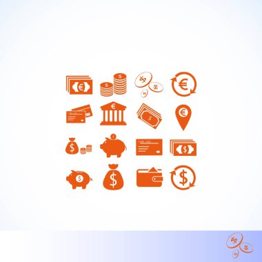 Finans simgeler vektör