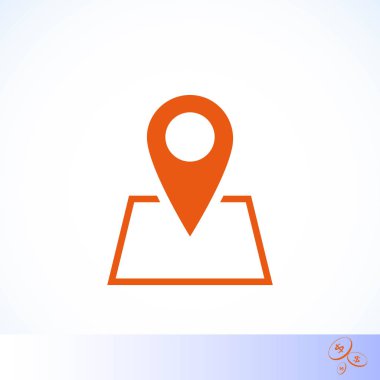 harita simgesi üzerinde toplu iğne