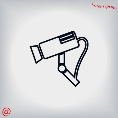 Gözetim kamerası vektör simgesi