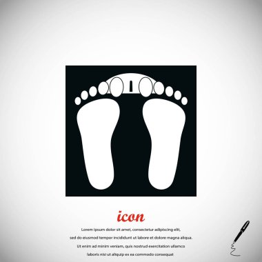 ayak izleri simge vektör