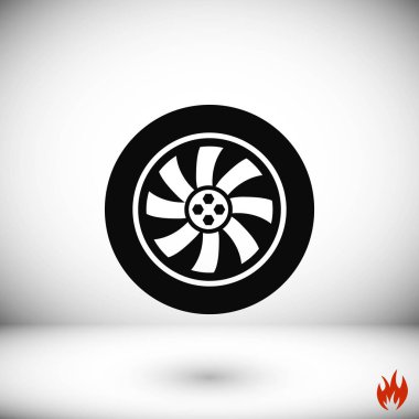 tekerlek vektör simgesi