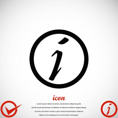 Bilgi işareti vektör simgesi