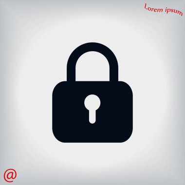 asma kilit simgesi vektör