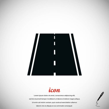 yol simgesi, vektör