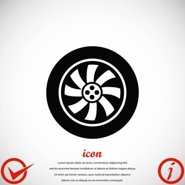 tekerlek vektör simgesi