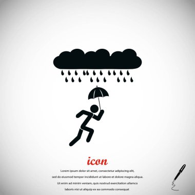 Yalnız yağmur simgesi