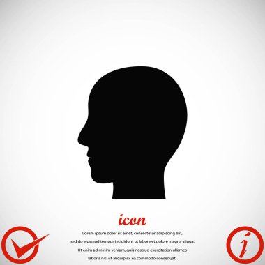 Kafa vektör simgesi