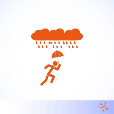 Yalnız yağmur simgesi