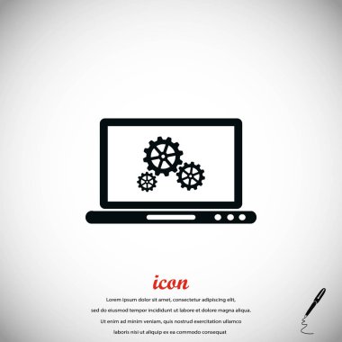 ayar dizüstü simge vektör