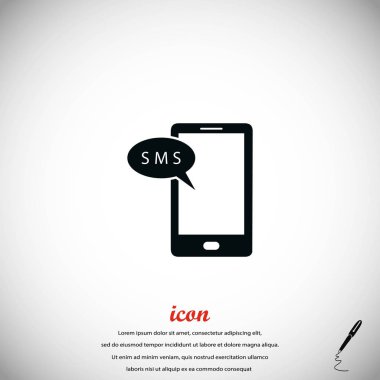 Akıllı telefon sms simgesi