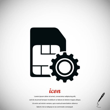 SIM kartı ayarı basit simgesi 