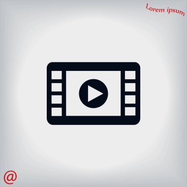 film film şeridi vektör simgesi