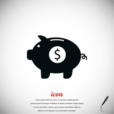 domuzcuk banka vektör simgesi