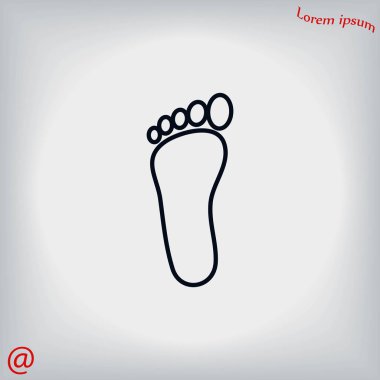 Ayak vektör simgesi