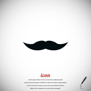Bıyık simge vektör