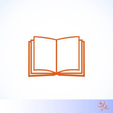 kitap simgesi beyaz arkaplanda izole edildi