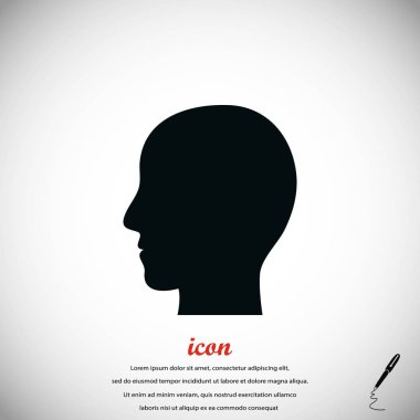 Kafa vektör simgesi