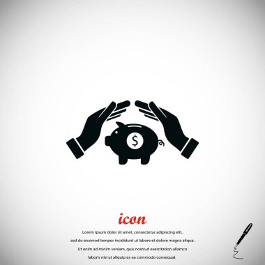 Kaydetme, kumbara vektör simgesi