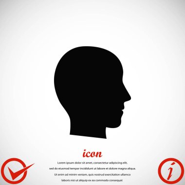 Kafa vektör simgesi