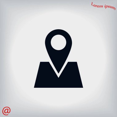 harita simgesi üzerinde toplu iğne