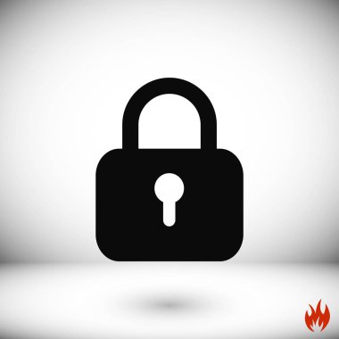 asma kilit simgesi vektör