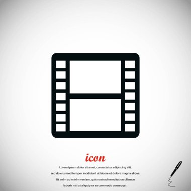 film film şeridi vektör simgesi