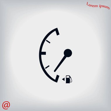 Düşük yakıt izole işareti simgesi