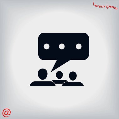 konuşma kabarcığı vektörü simgesi