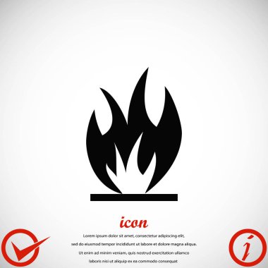 Yangın simge vektör