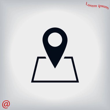 harita simgesi üzerinde toplu iğne