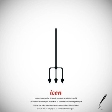 Bahçe çatal vektör simgesi