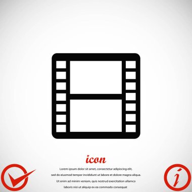 film film şeridi vektör simgesi