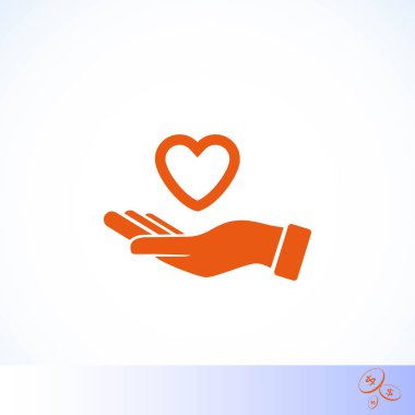 elinde kalp simgesi