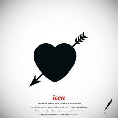 Kalp ve ok simgesi
