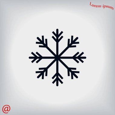 Kar tanesi simge vektör