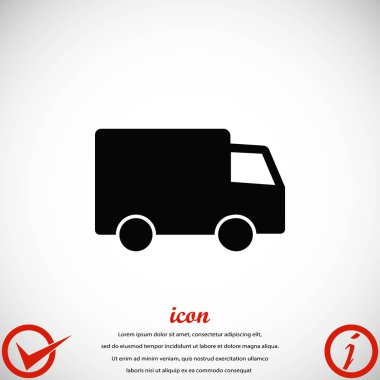 Kamyon Vektörü Simgesi 