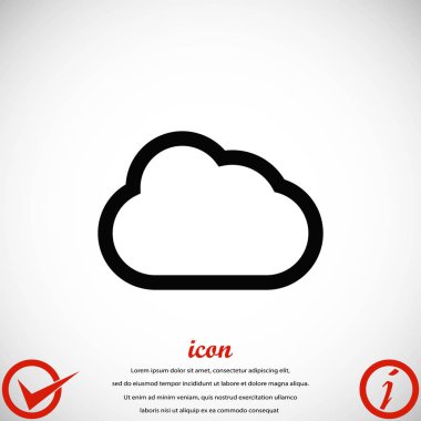 bulut vektör simgesi