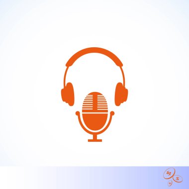  kulaklık ve mikrofon simgesi